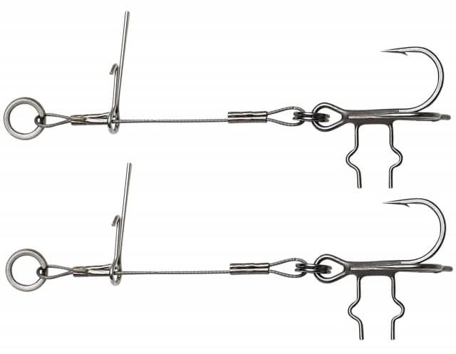 Savage Gear Carbon49 T-Treble Spike Stingers Veľkosť 2/0 0,70 mm 23 kg 11,5 cm 2 ks