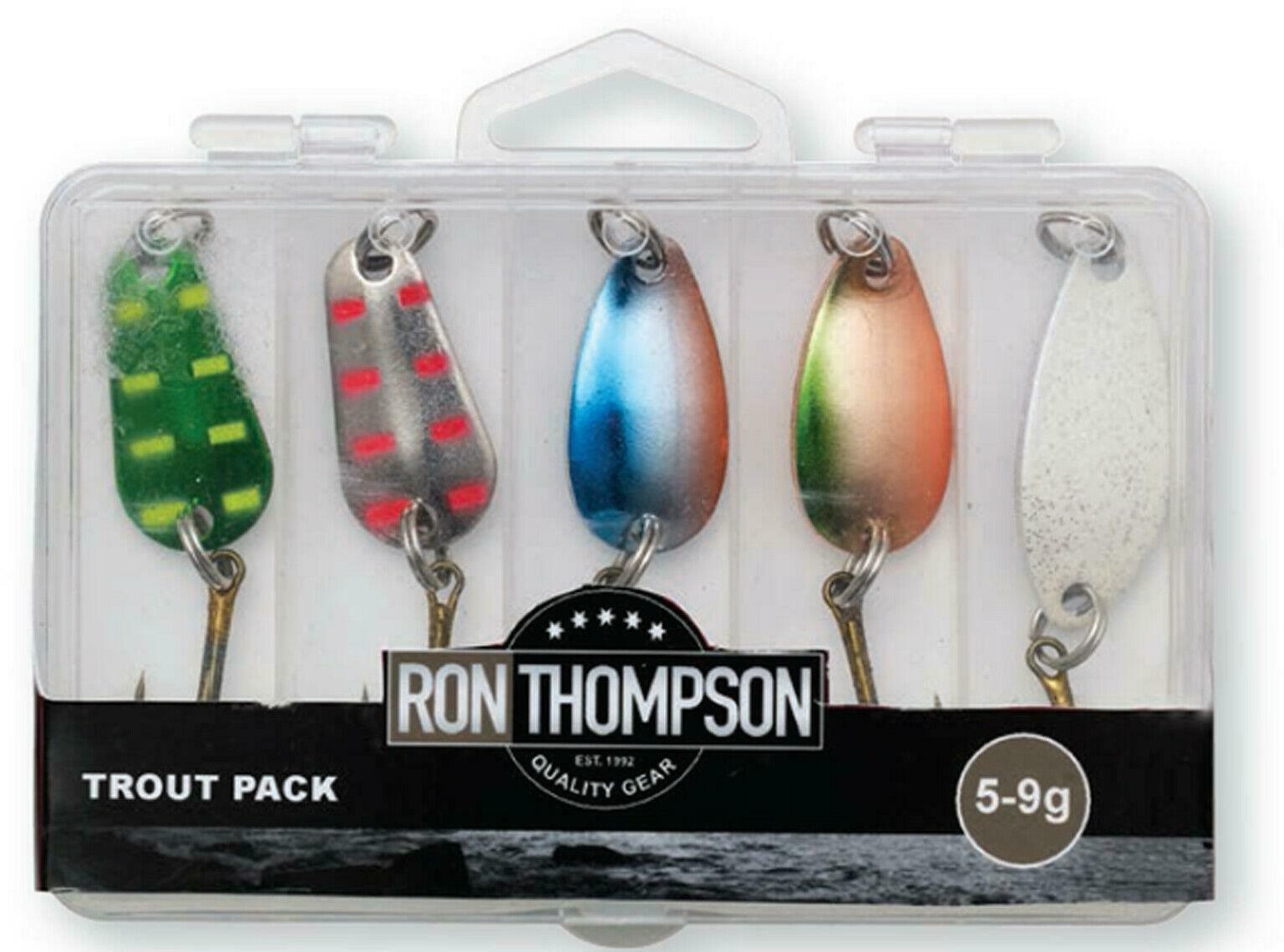 Ron Thompson Trout Pack 2, 5 – 9 g 5 ks + Lure Box