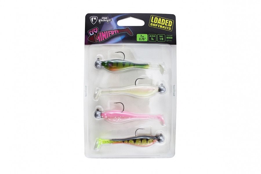 FOX Rage Mini Fry Loaded 7 cm 5 g Veľkosť 1/0 UV Mixed Colours 4 ks