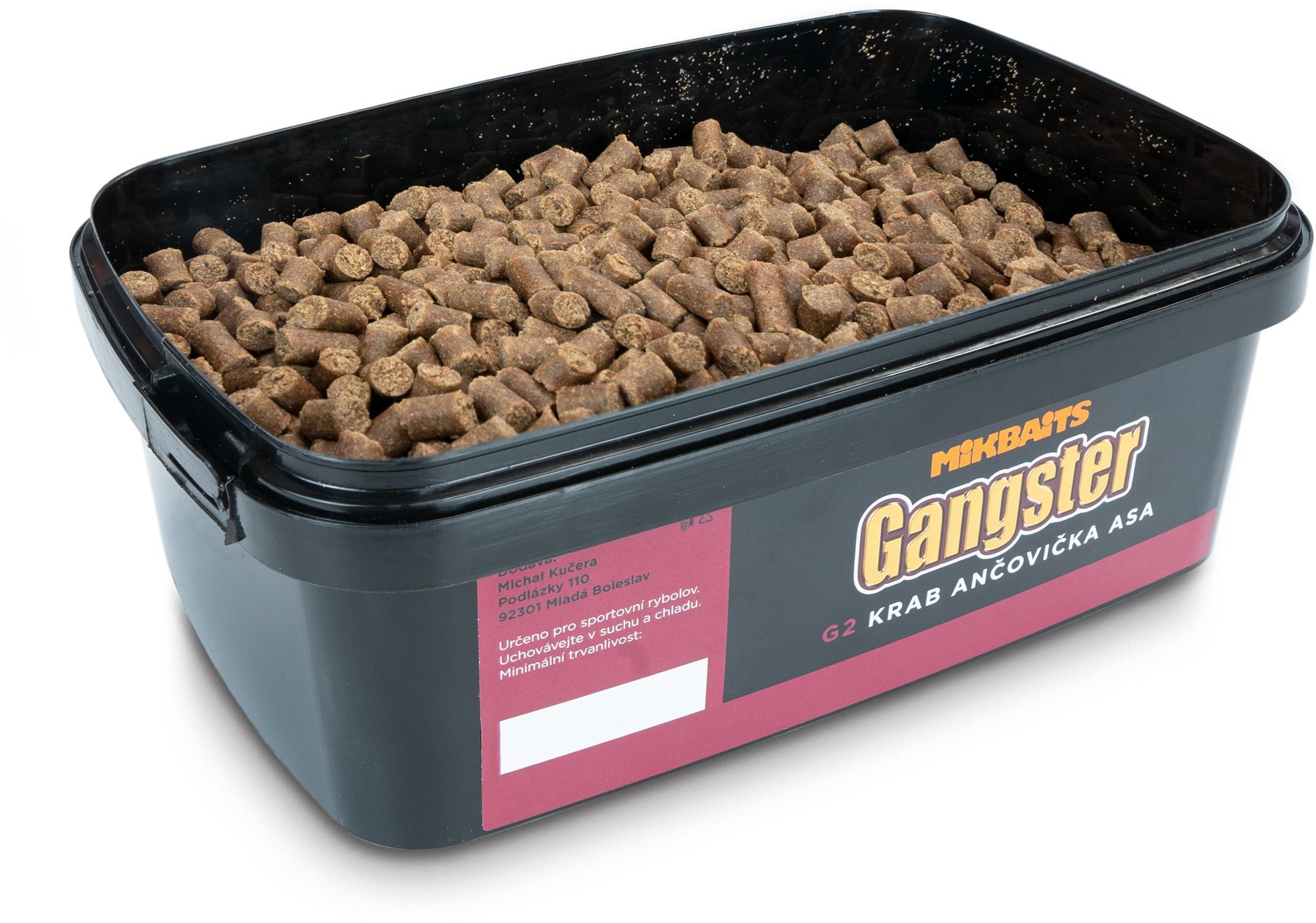 Mikbaits Gangster Pelety G2 Krab Ančovička Asa 6 mm 700 g