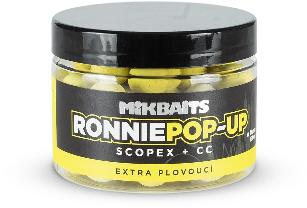 Mikbaits Ronnie pop-up Scopex + CC 14 mm 150 ml