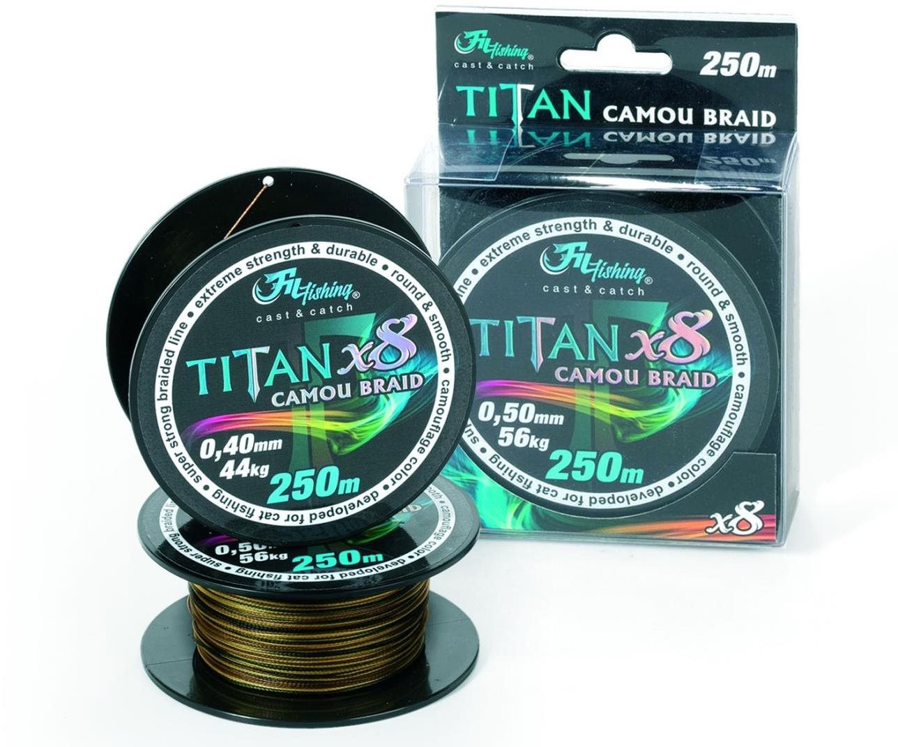 Fil Fishing Titan Camou Braid 0,70 mm 84 kg 250 m