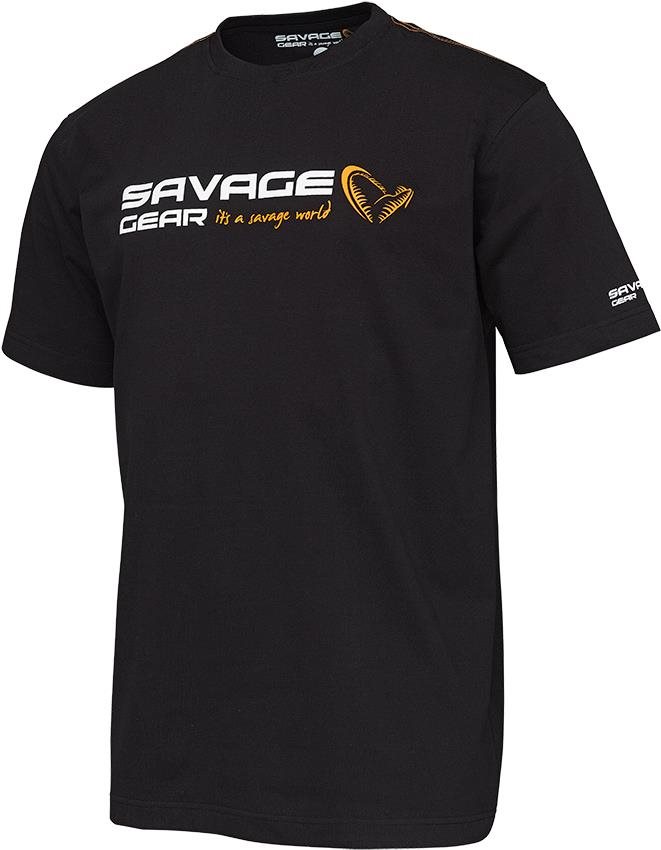 Savage Gear Signature Logo T-Shirt Black Ink Veľkosť S