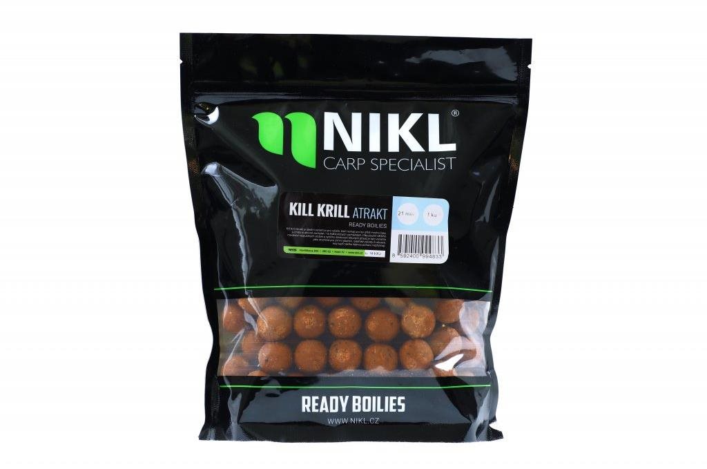 Nikl Ready boilie Kill Krill Atrakt 18 mm 1 kg