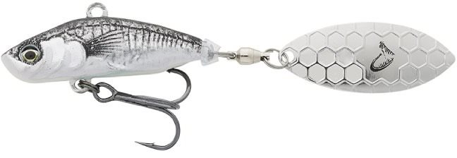 Savage Gear 3D Sticklebait Tailspin 8 cm 18 g Sinking Black Silver