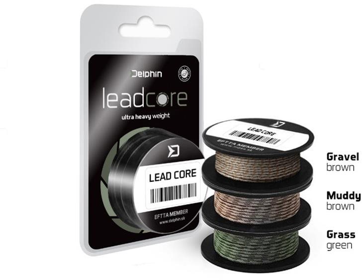 Delphin Leadcore Zelená Grass 5 m 45 lbs