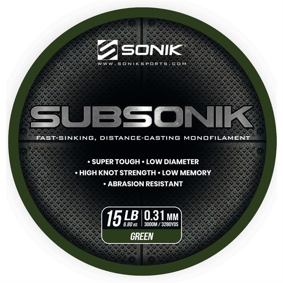 Sonik Subsonik Green 0,31 mm 15 lb 3000 m