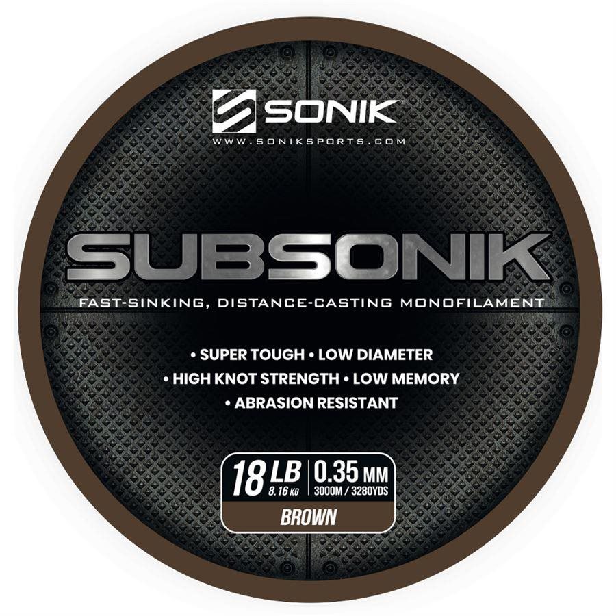 Sonik Subsonik Brown 0,35 mm 18 lb 3000 m