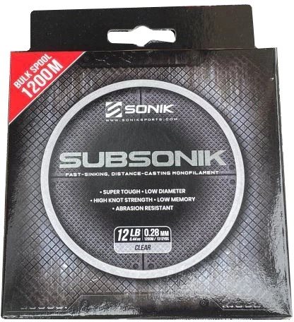 Sonik Subsonik Clear 0,38 mm 22 lb 1200 m