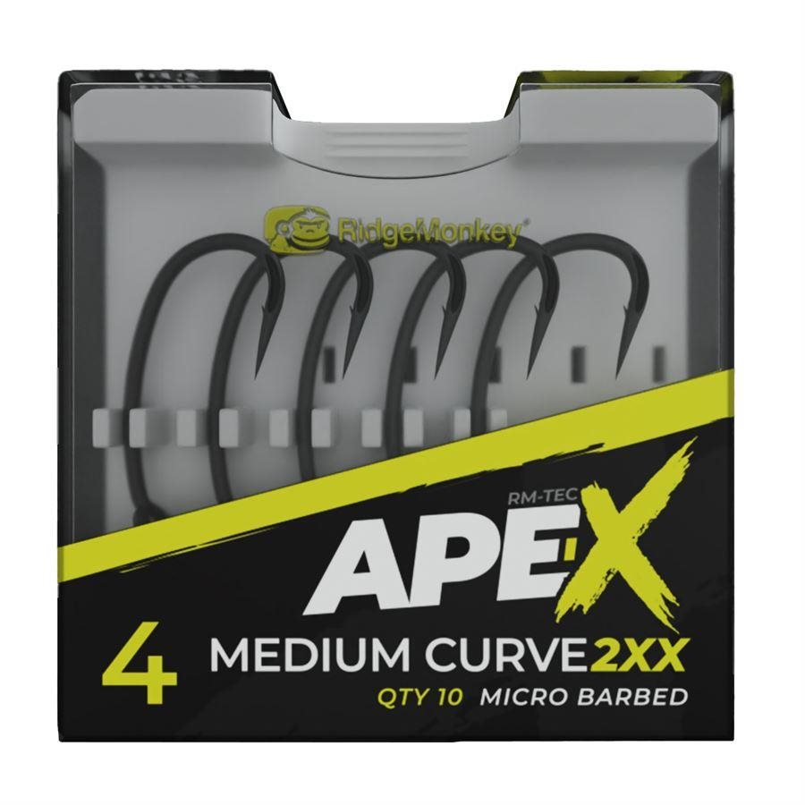 RidgeMonkey Ape-X Medium Curve 2XX Barbed Veľkosť 4 10 ks