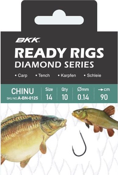 BKK Ready Rig Diamond Chinu BN Veľkosť 8 0,18 mm 70 cm 10 ks