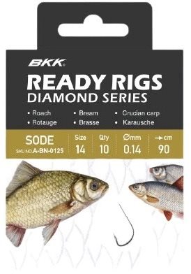 BKK Ready Rig Diamond Sode GD Veľkosť 12 0,12 mm 70 cm 10 ks
