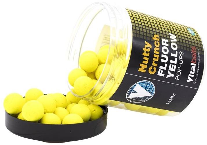 Vitalbaits Pop-Up Nutty Crunch Fluor Yellow 14 mm 80 g