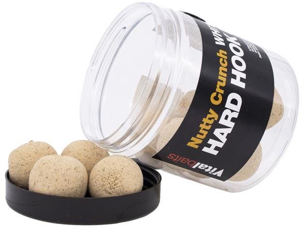 Vitalbaits Boilie Hard Hook Bait Nutty Crunch White 14 mm 100 g
