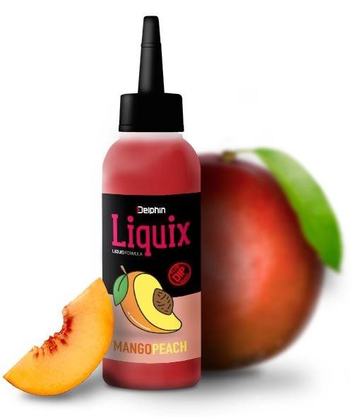 Delphin Fluo D Snax LiquiX, mango-broskyňa, 100 ml
