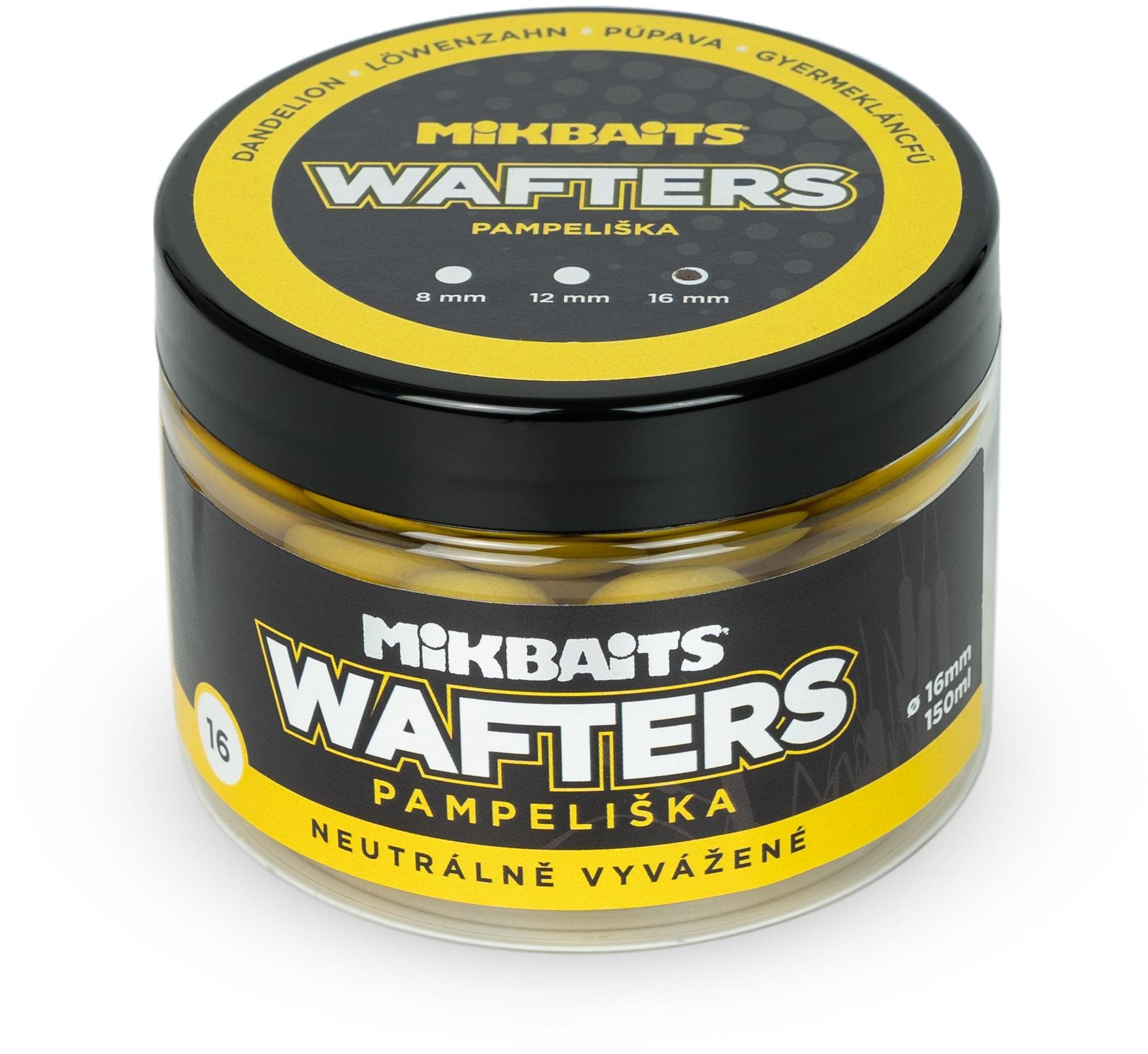 Mikbaits Wafters neutrálne vyvážené Púpava 150 ml 16 mm