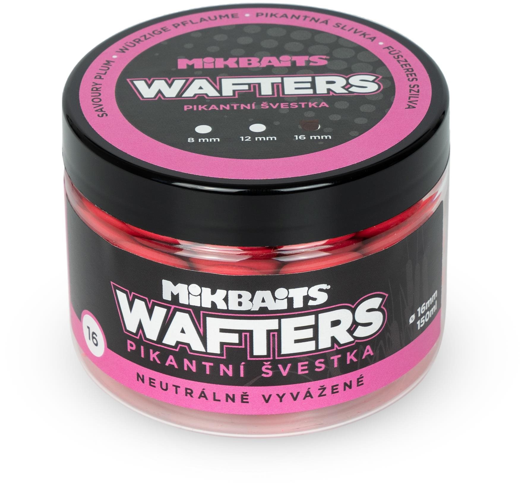 Mikbaits Wafters neutrálne vyvážené Pikantná slivka 150 ml 16 mm