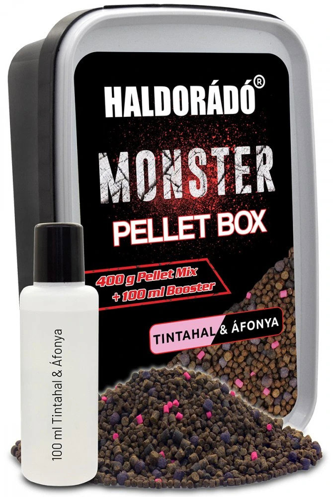 Haldorádó Pelety Monster Pellet Box 400 g 2 mm Kalmár-Čučoriedka