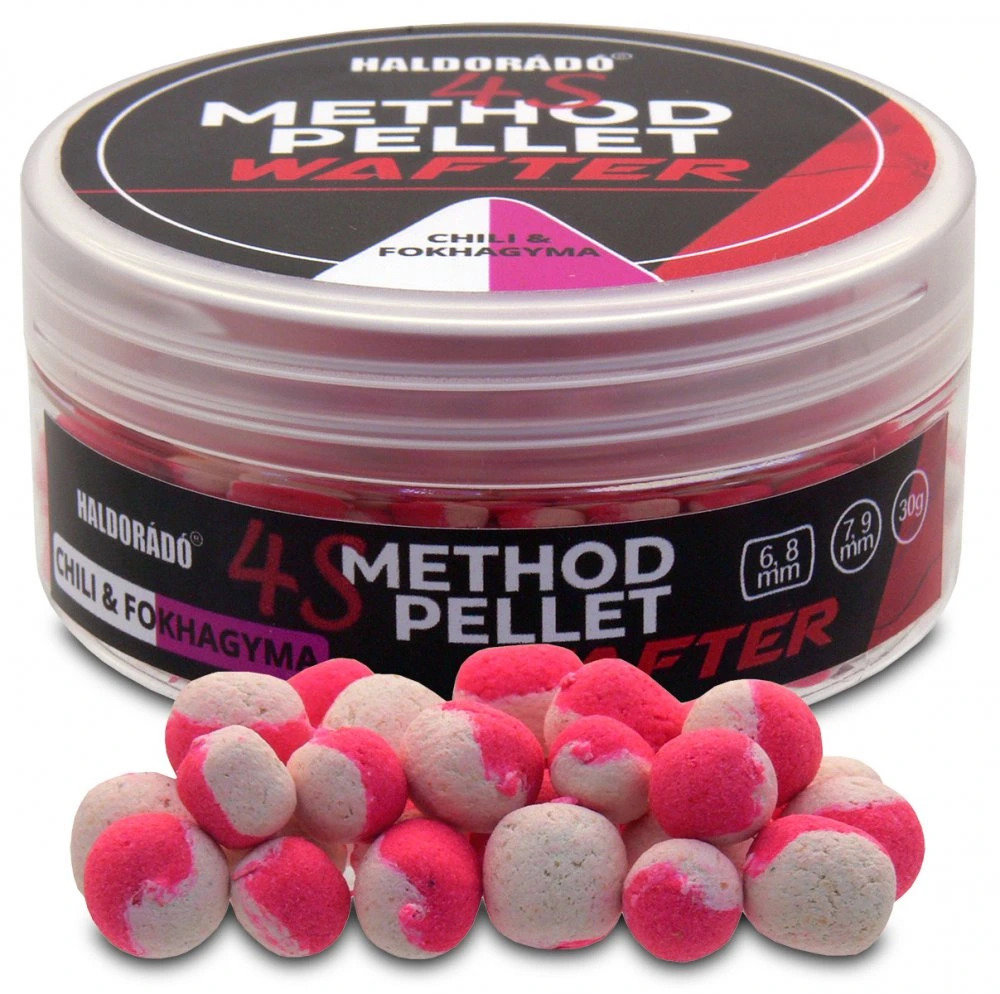 Haldorádó Pelety 4S Method Pellet Wafters 30 g 6 + 8 mm/7 + 9 mm Chilli-Cesnak