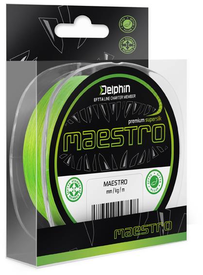 Delphin Maestro Fluo zelená 150 m, 0,21 mm