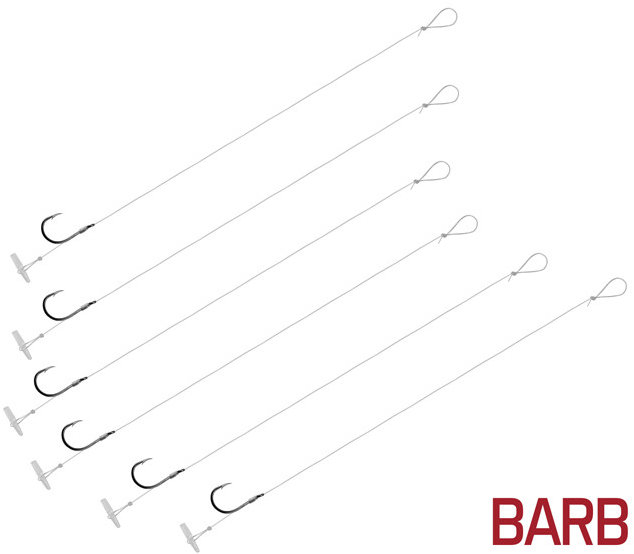 Delphin Nadväzec FLR Quickstop BARB 12 cm 0,22 mm Veľkosť 10 6 ks