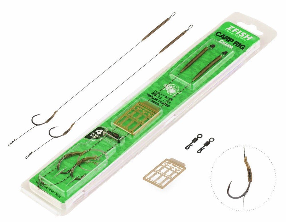 Zfish Nadväzec Crang Carp Rig 20 cm 25 lb Veľkosť 2 2 ks