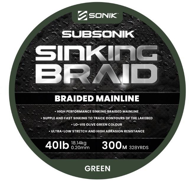 Sonik Subsonik Sinking Braid 300 m 0,20 mm 40 lb