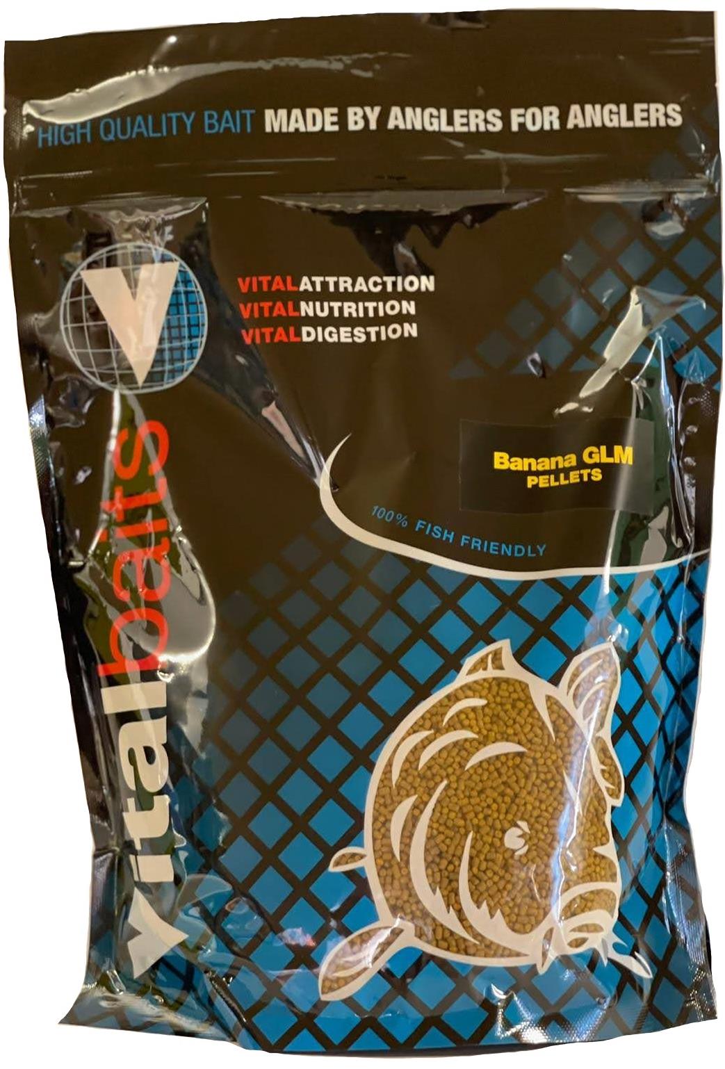 Vitalbaits Pelety Banana GLM 1 kg, priemer 2 mm
