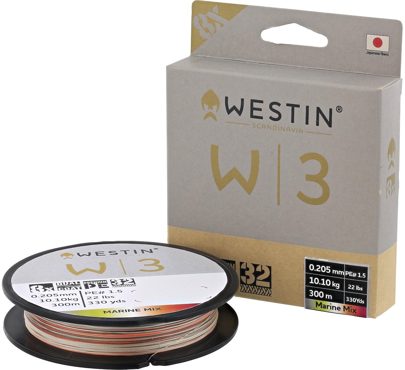 Westin Šňůra W3 Oceanic Swirl 8-Braid Marine Mix 300 m 0,405 mm 38,7 kg
