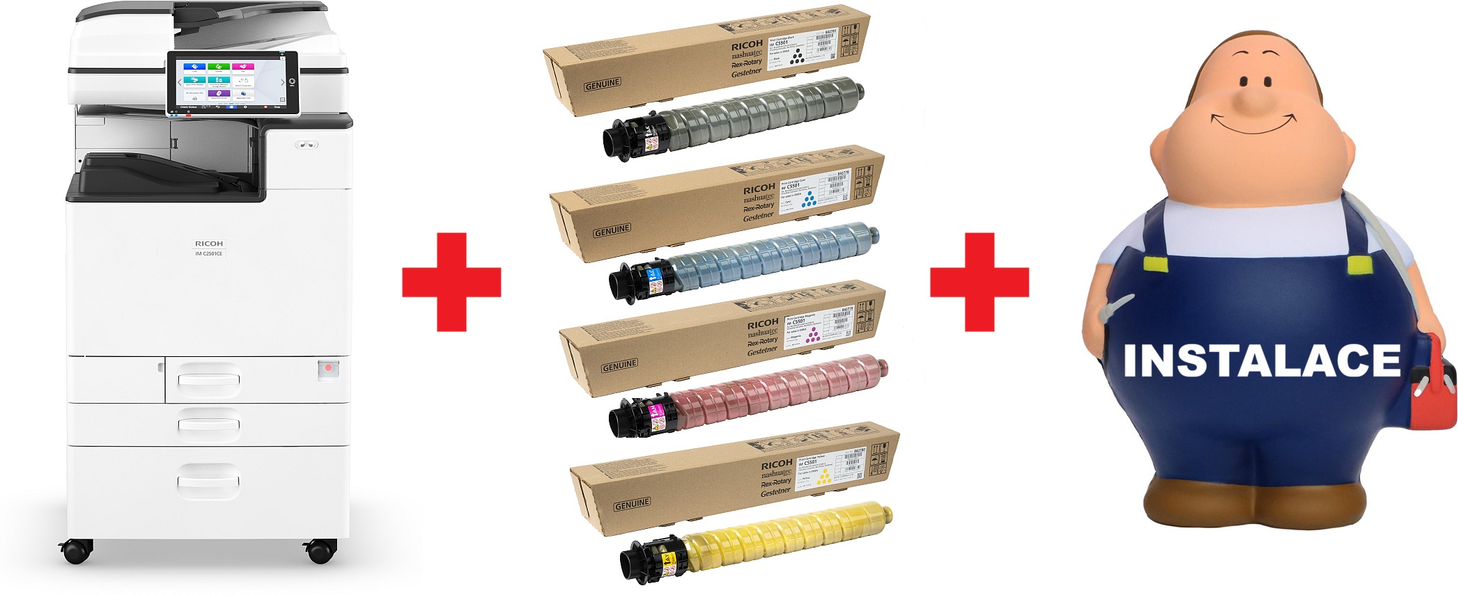 Ricoh IM C2501CE + podstavec 54 + sada tonerov + inštalácia