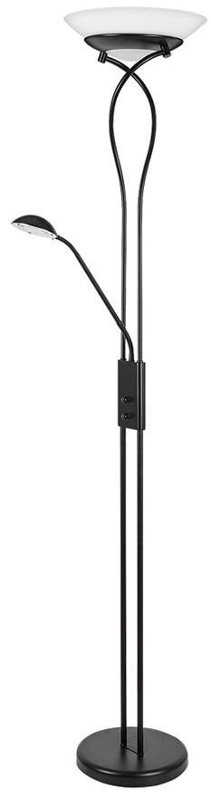 Rabalux – Stojacia lampa 2× E27/15 W+1× G9/40 W/230 V Čierna