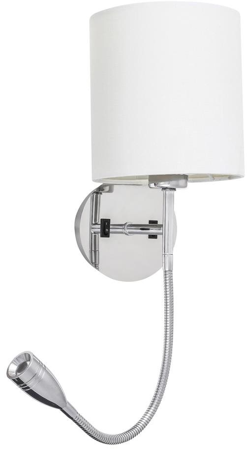 Rabalux 6529 – Nástenné svietidlo LARKIN 1× E27/40 W+LED/3 W