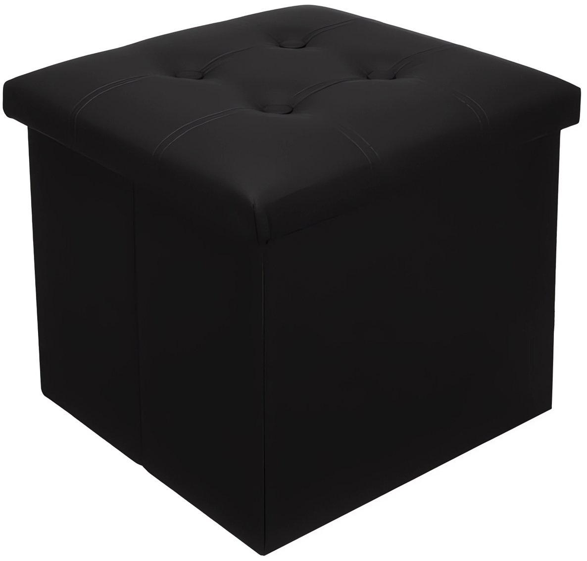 Ruhhy 25779 Taburet s úložným priestorom 38 × 38 cm, čierny