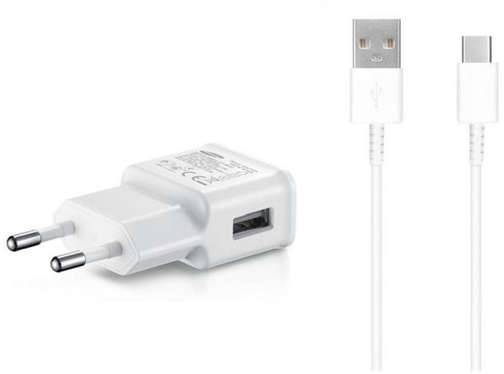 Samsung cestovná nabíjačka 15W + USB-C dátový kábel White (Bulk)