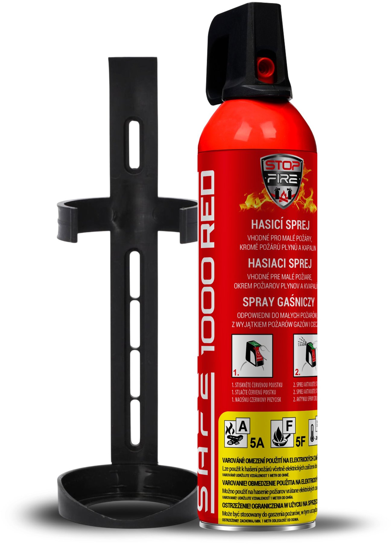 SAFE HOME Sada Hasiaci sprej Safe 1000 Red + držiak Safe 100C
