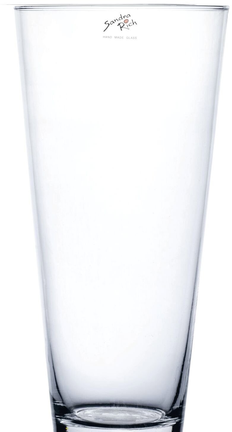 Sandra Rich Coni Váza sklenená 30 cm, priemer 14,5 cm