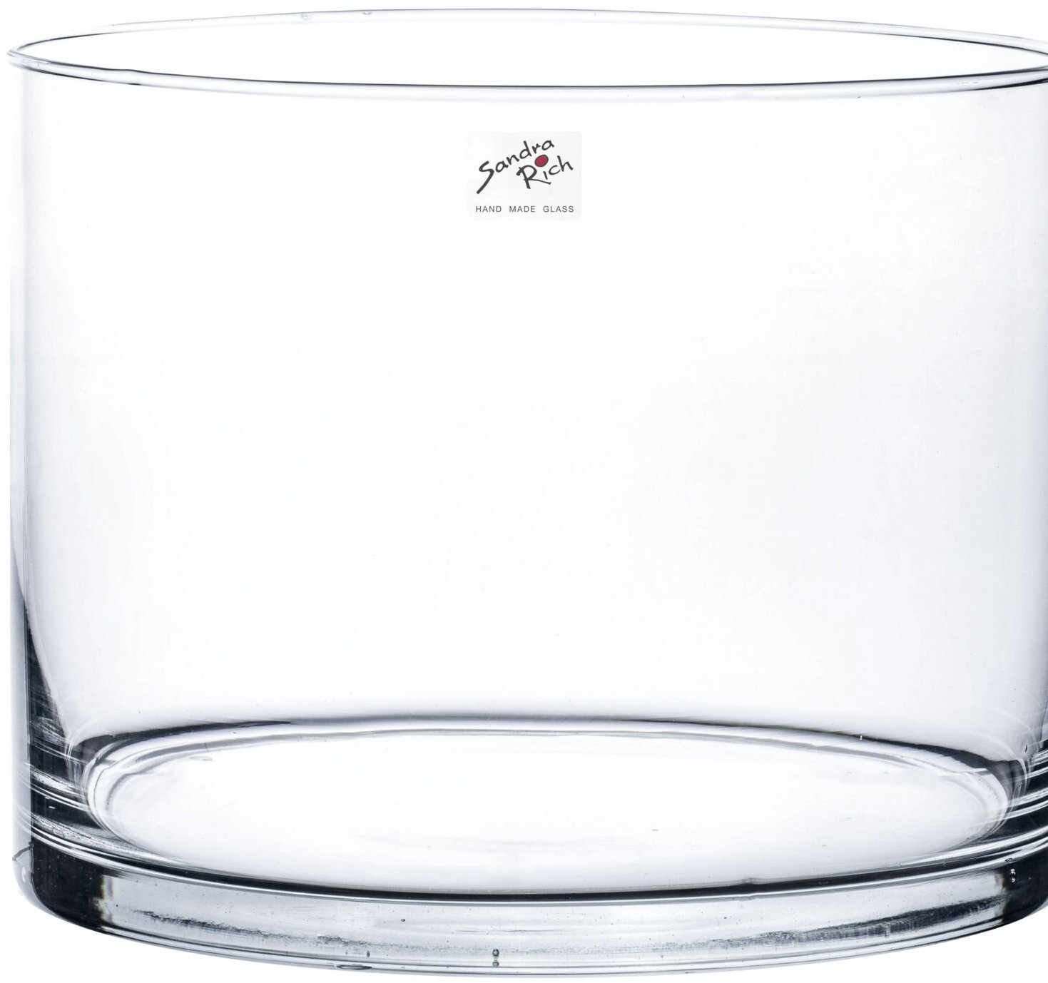 Sandra Rich Cyli Váza sklenená 20 cm, priemer 25 cm