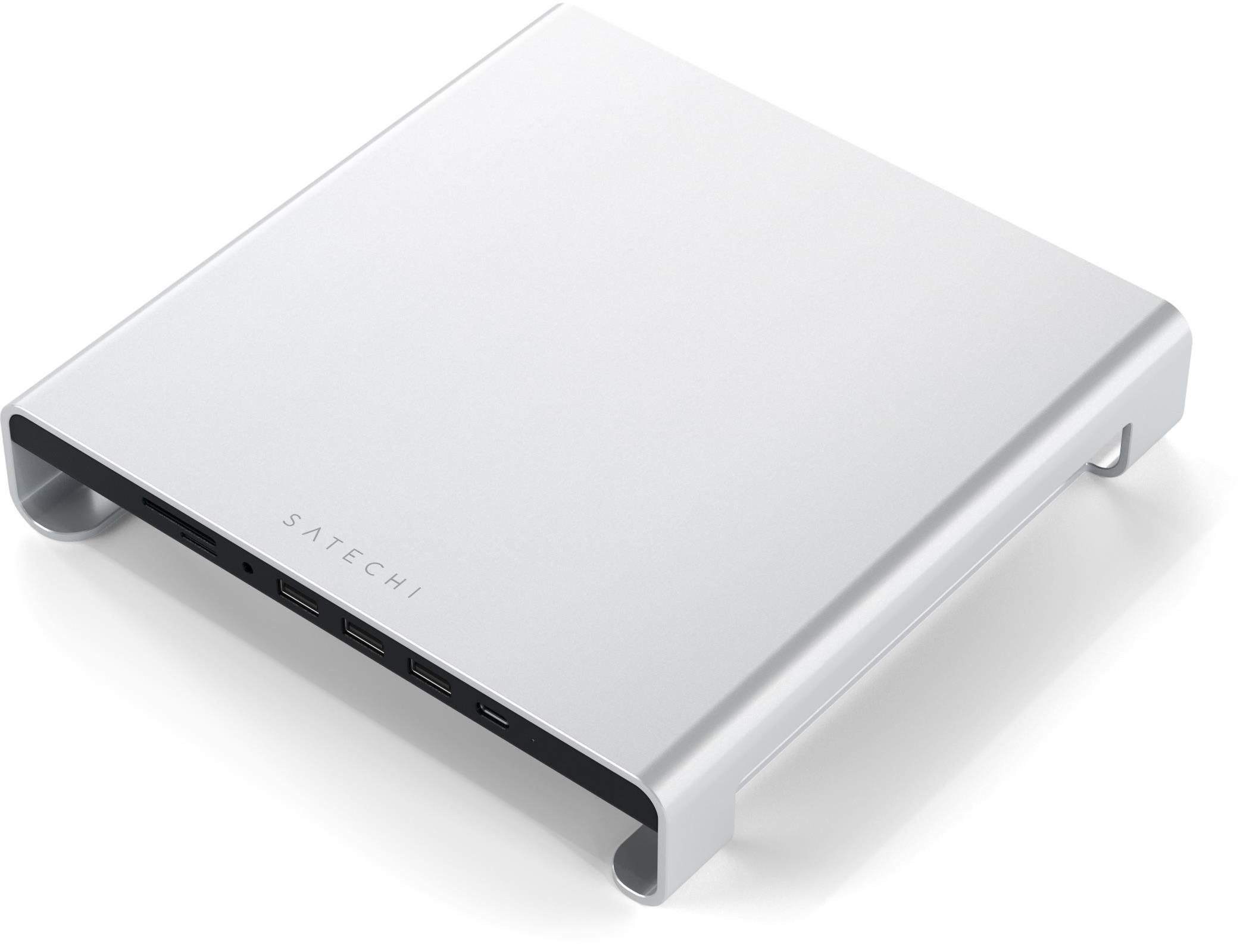 Satechi Aluminum Monitor Stand Hub for iMac – Silver