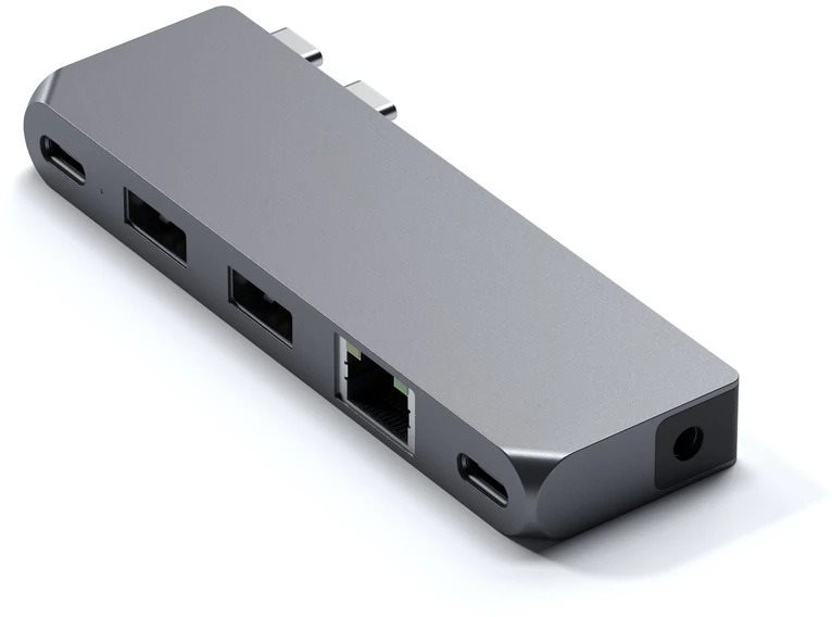 Satechi Aluminium Pro Hub Mini (1× USB4 96 W, 1xHDMI 6K 60Hz, 2× USB-A 3.0, 1xEthernet, 1× USB-C, 1xAu