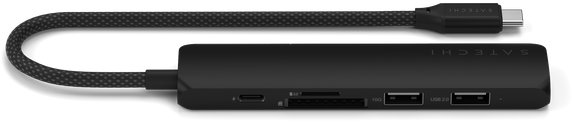 Satechi 6 v 1 USB-C Slim Multiport adaptér – Čierny