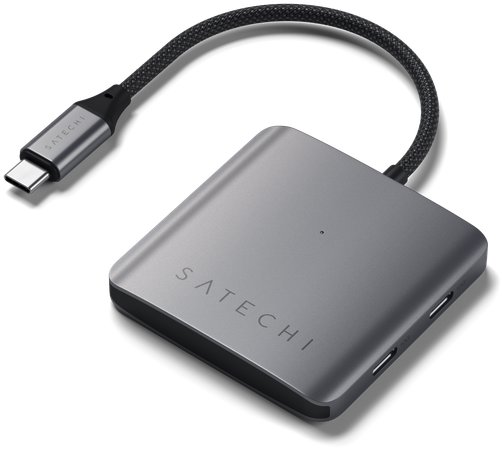 Satechi 4-portový USB-C Hub s PD – Sivý (Space Gray)
