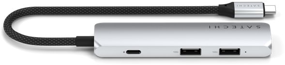 Satechi 4 v 1 USB-C Slim Multiport adaptér 4K – Strieborný