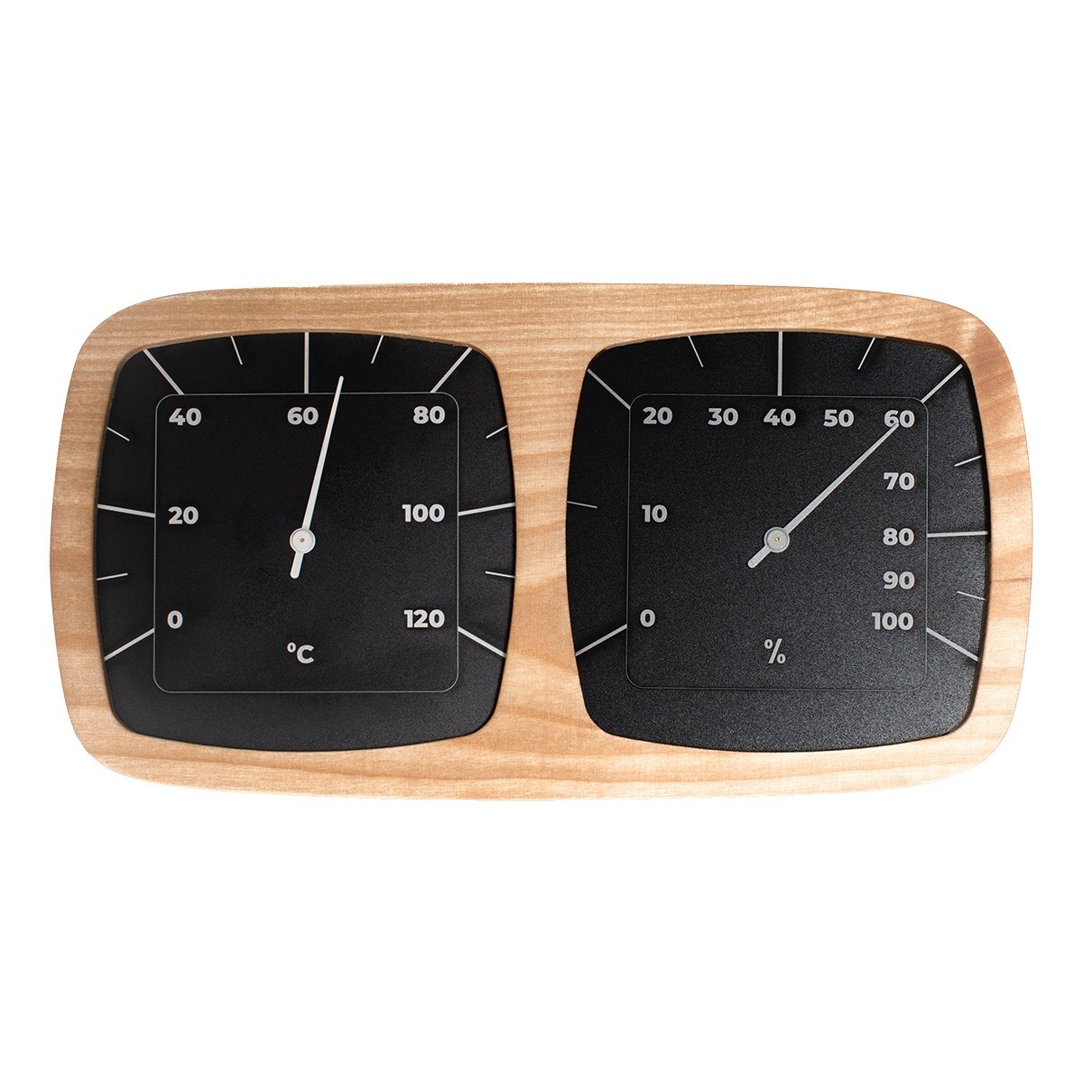 NARVI Teplomer do sauny s vlhkomerom, čierny