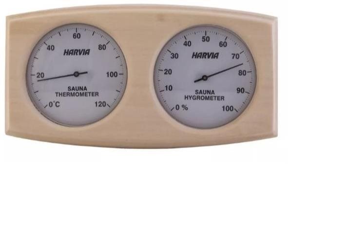 Harvia Teplomer do sauny s vlhkomerom, drevo