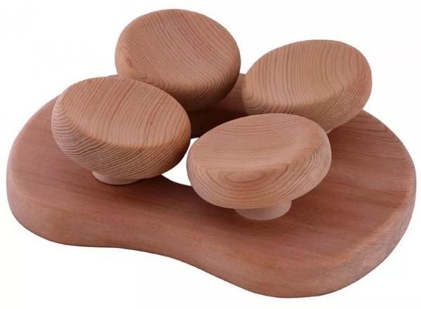 SENTIOTEC Podhlavník do sauny, drevený, ergonomický