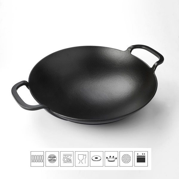 LAVA METAL Liatinová panvica „wok“ 38 cm