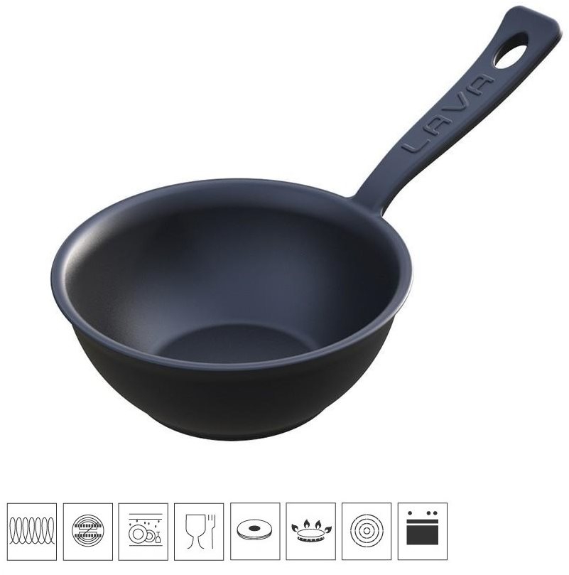 LAVA METAL Liatinová nádobka na omáčky s rukoväťou 7 cm