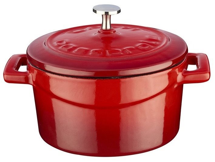 LAVA METAL Liatinový mini hrniec okrúhly 10 cm - červený