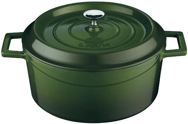 LAVA METAL Liatinový mini hrniec okrúhly 10 cm – zelený