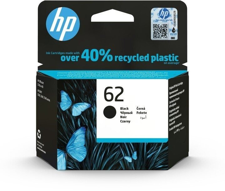 HP C2P04AE č. 62 čierna